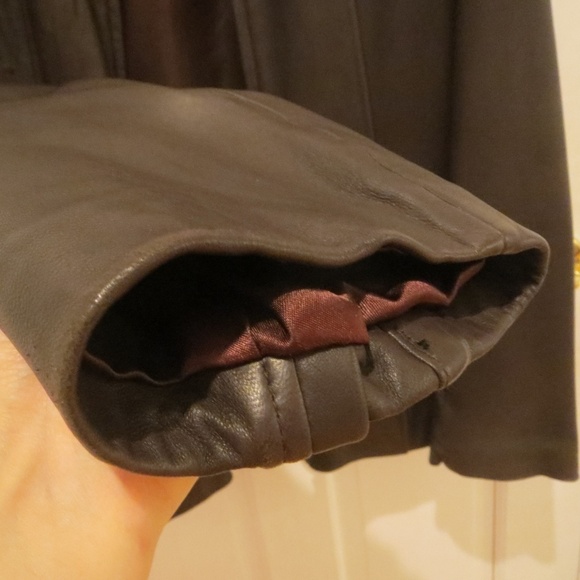 Vintage Andrew Marc Brown Leather Womens Jacket - Picture 7 of 8